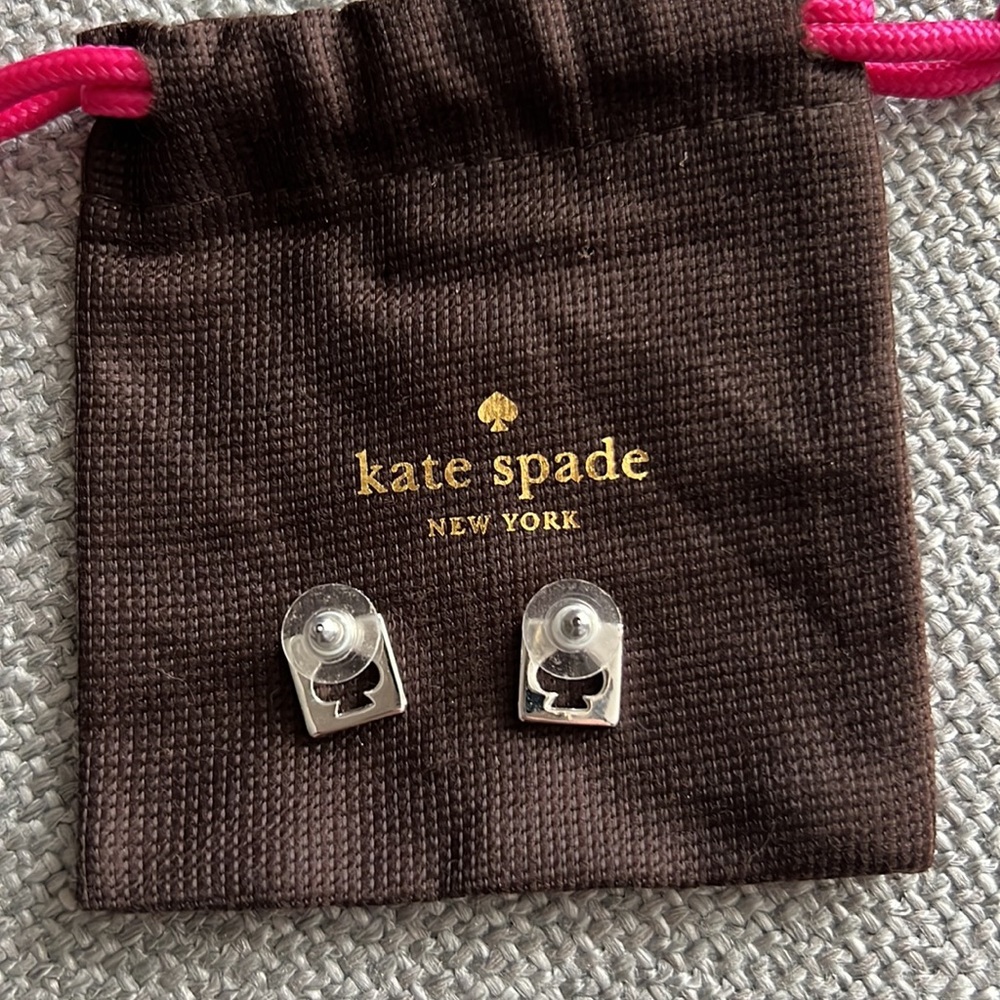 kate spade logo stud earrings - Picture 2 of 2